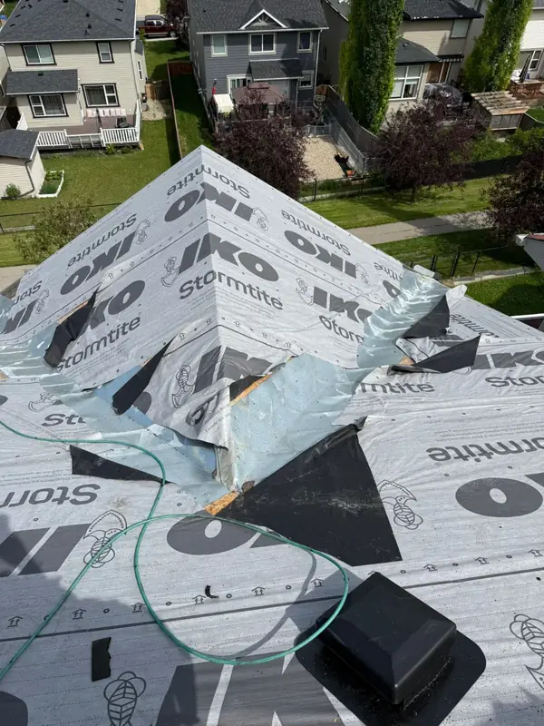 Roof underlayment around a vent before shingles